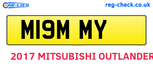 M19MMY are the vehicle registration plates.