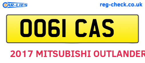 OO61CAS are the vehicle registration plates.