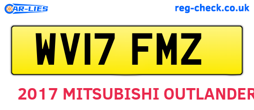 WV17FMZ are the vehicle registration plates.