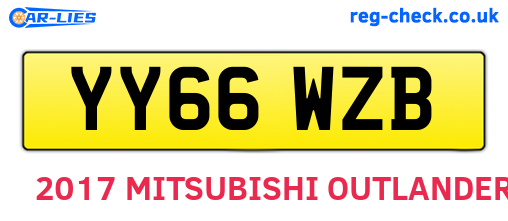 YY66WZB are the vehicle registration plates.