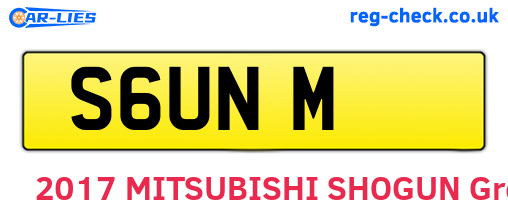 S6UNM are the vehicle registration plates.