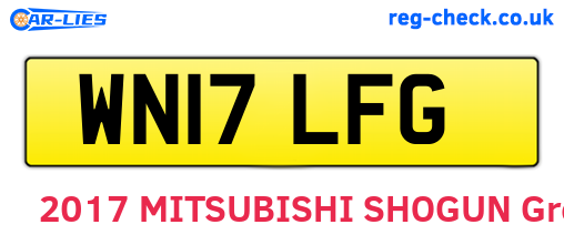 WN17LFG are the vehicle registration plates.