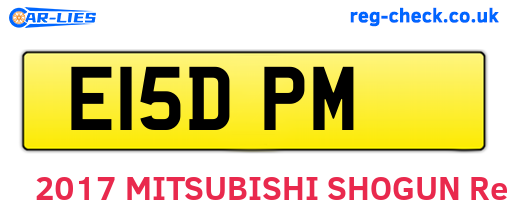 E15DPM are the vehicle registration plates.