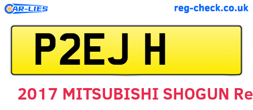 P2EJH are the vehicle registration plates.