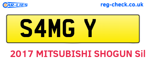 S4MGY are the vehicle registration plates.