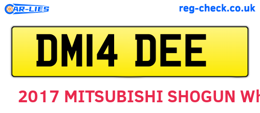 DM14DEE are the vehicle registration plates.