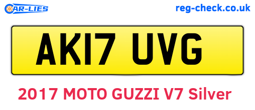 AK17UVG are the vehicle registration plates.