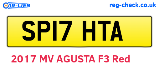 SP17HTA are the vehicle registration plates.