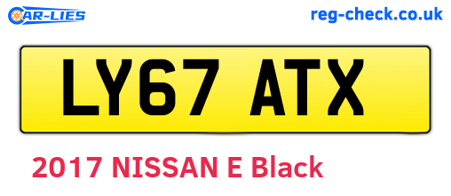LY67ATX are the vehicle registration plates.