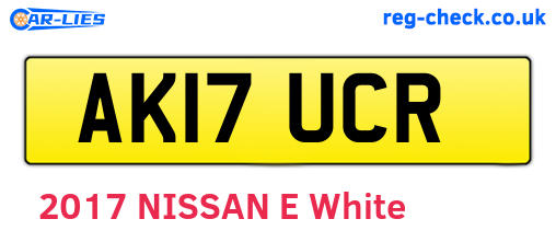 AK17UCR are the vehicle registration plates.