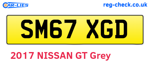 SM67XGD are the vehicle registration plates.