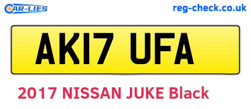 AK17UFA are the vehicle registration plates.