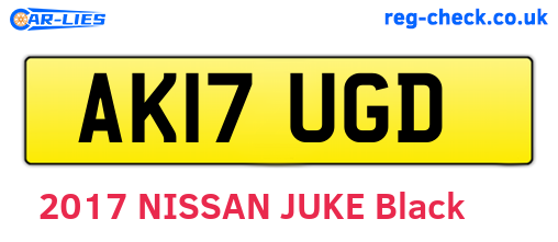 AK17UGD are the vehicle registration plates.