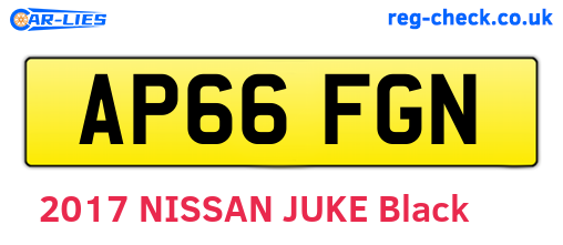 AP66FGN are the vehicle registration plates.