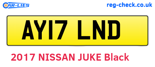 AY17LND are the vehicle registration plates.