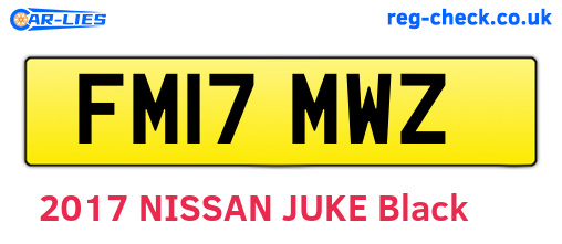 FM17MWZ are the vehicle registration plates.