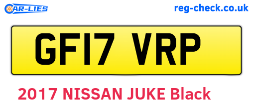 GF17VRP are the vehicle registration plates.