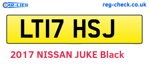 LT17HSJ are the vehicle registration plates.