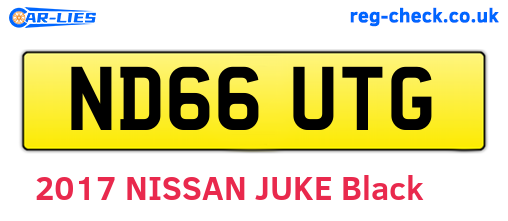 ND66UTG are the vehicle registration plates.