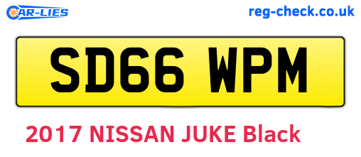 SD66WPM are the vehicle registration plates.