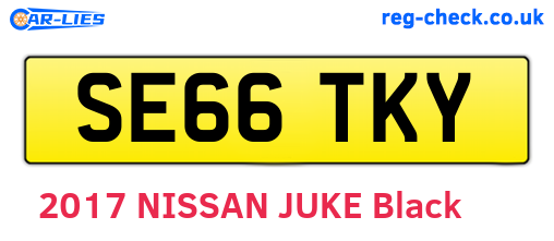 SE66TKY are the vehicle registration plates.