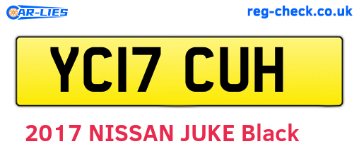 YC17CUH are the vehicle registration plates.