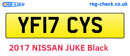 YF17CYS are the vehicle registration plates.