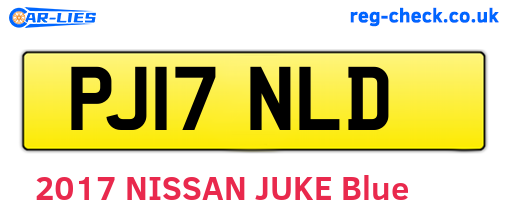 PJ17NLD are the vehicle registration plates.