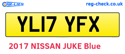 YL17YFX are the vehicle registration plates.