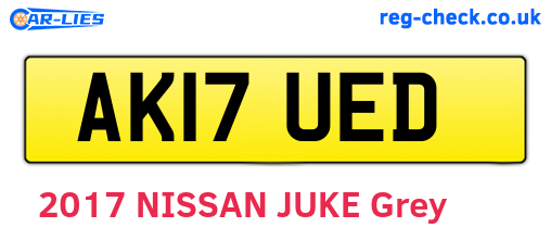 AK17UED are the vehicle registration plates.