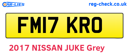 FM17KRO are the vehicle registration plates.