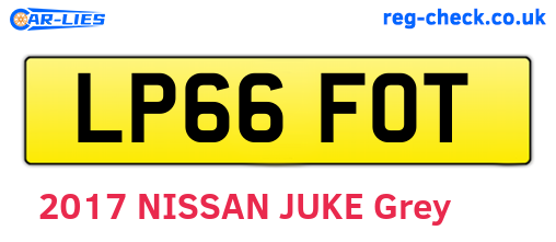 LP66FOT are the vehicle registration plates.