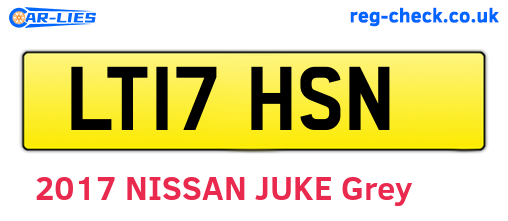 LT17HSN are the vehicle registration plates.