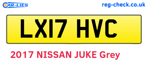 LX17HVC are the vehicle registration plates.