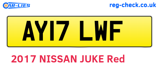 AY17LWF are the vehicle registration plates.