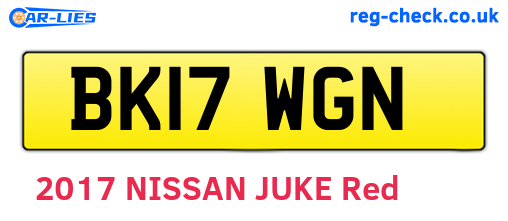 BK17WGN are the vehicle registration plates.