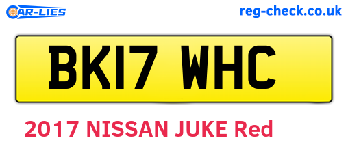 BK17WHC are the vehicle registration plates.