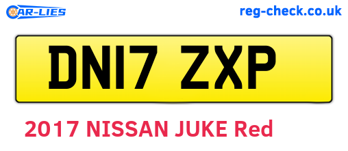 DN17ZXP are the vehicle registration plates.