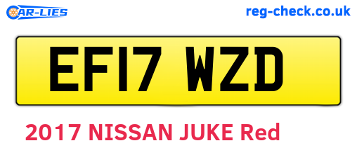 EF17WZD are the vehicle registration plates.