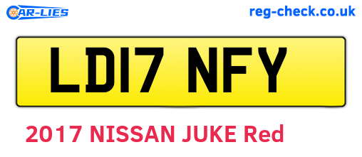 LD17NFY are the vehicle registration plates.