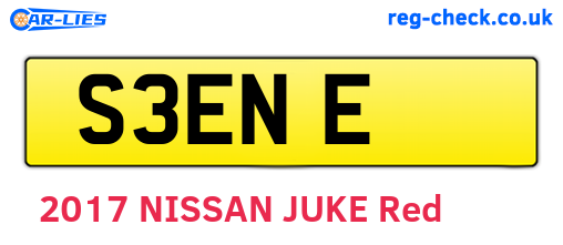 S3ENE are the vehicle registration plates.