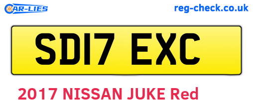 SD17EXC are the vehicle registration plates.