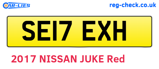 SE17EXH are the vehicle registration plates.