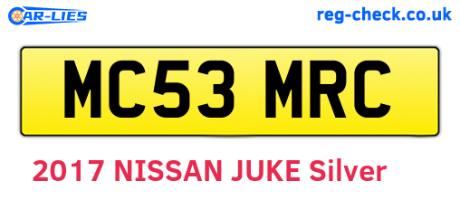 MC53MRC are the vehicle registration plates.