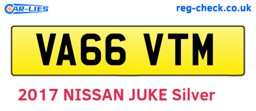VA66VTM are the vehicle registration plates.