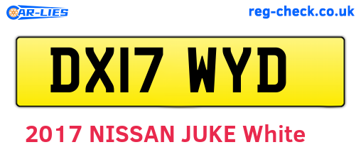 DX17WYD are the vehicle registration plates.
