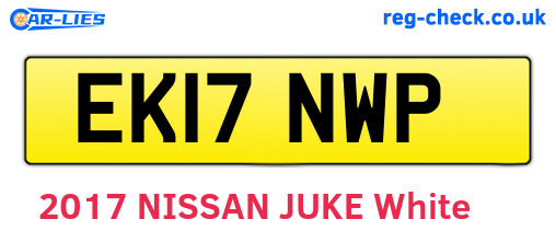 EK17NWP are the vehicle registration plates.