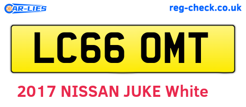 LC66OMT are the vehicle registration plates.