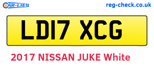 LD17XCG are the vehicle registration plates.