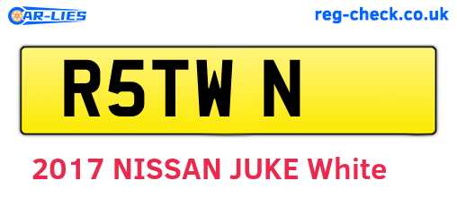 R5TWN are the vehicle registration plates.
